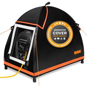 IGAN Small Inverter Generator Tent Cover While Running, Compatible for Honda and Most 1000~2300 Watts Generators, Portable Outdoor All-Weather Tarpaulin Cover for Rain, Orange