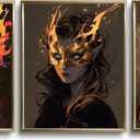 TwoDays Romantasy Books Merch Poster, Lady Death Inspired Wall Art Prints for Bookish Gifts, Fantasy Novel Merchandise for Book Lovers Booktok. (8" X 10", Set of 3, UNFRAMED)