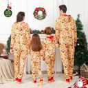 ANGELGGH Matching Family Christmas Onesie Pajamas, Cute Vacation Print One Piece PJs, Hooded Holiday Loungewear with Pockets (Women, XL, Yellow Ho) (Yellow, XL)