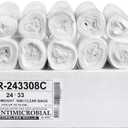 Aluf Plastics High Density Trash Bags, 16 Gallon, 1000 Count, 8 Micron (eq), 24" x 33", Clear, for Bathroom, Office, Industrial, Commercial, Janitorial, Municipal, Recycling