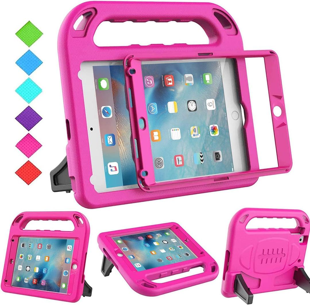 Kids Cases for iPad 10.2inch 9th/ 8th / 7th Generation, iPad Pro 10.5 inch & iPad Air 3, EVA Shockproof Handle Stand Kids Case for iPad 10.2" and 10.5'' (Rose)