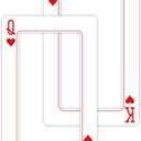 2 Pcs 24 x 15 Inch Casino Theme Photo Booth Frame Jumbo Large Playing Card Board Cut Out Giant Vegas Themed Party Decorations for Casino Poker Night Party Sign Decor (K,Q)