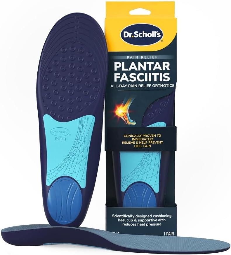 Dr. Scholls Plantar Fasciitis Pain Relief Orthotic Insoles, Immediately Relieves Pain: Heel, Spurs, Arch Support, Distributes Foot Pressure, 1 Pair (Men's Size 8-13)