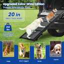 Dog Ramp for Car, Pawlify 71" x 20" Dog Ramps for Large Dogs with Anti-Pinch Handle and Anti-Slip Rug Surface, Folding Dog Ramp Up to 250LBS, Portable Dogs Car Ramp for SUV, Trucks