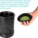Enaroma Silicone Wax Melt Warmer Liners for 4 Pieces, Reusable & Leakproof Liners, Wax Warmer Liner for Scented Wax, Designed for Electric Wax Warmers, Candle Warmer, Wax Melter and Wax Burner
