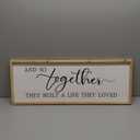 And So Together They Built A Life They Loved Wall Decor 32X12 Rustic Master Bedroom Large Wood Framed Sign Above Bed Modern Farmhouse Quotes Couple Wall Art Over Bed Hanging Decoration (Wood)