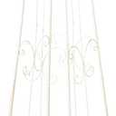 Sungmor 59 Inch Tall Distressed White Garden Obelisk Trellis with Planter Box - Metal Climbing Support for Roses/Clematis/Vines/Ivy, Decorative Outdoor/Indoor Potted Plant Stand Growing Box