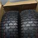 GICOOL 16x6.50-8 Tubeless Tire and Wheel, 1" Bearing, 4" Centered Hub,16x6.5-8" Lawn Mower Tires, Universal Fit Riding Mower and Garden Tractor Front Wheels, 4 Ply, V-Turf Pattern, 2 Pack