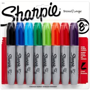 Sharpie Chisel Tip Assorted Colored Markers 8 Count