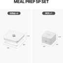 VAKUEN Premium Airtight Food Storage Container. Meal Prep 0.85qt 5pc/Set. 4pcs Container and Vacuum Sealer. Patented Double Silicone Lining, 100% Leak Proof, BPA-FREE