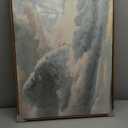 InSimSea Framed Canvas Wall Art Vintage Decor, Nature Wall Decor, Large Sky Clouds Sunset Wall Art Prints for Living Room, Classical Retro Paintings for Bedroom Office Home Decoration, 16"x24"