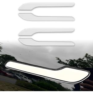 Fit Model 3(Highland) and Modle(Juniper) Y 2017-2025 Door Handle Decoration Cover,Compatible with Tesla Door Handle Sills Protection Wrap Accessories 4Pcs (White)
