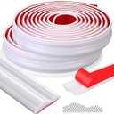 32.8ft x 2.36 Inch Flexible Peel and Stick Molding Trim for Wall, Baseboard, Backsplash, Tile Edge, Chair Rail, Mirror-self Adhesive Trim for Bathroom Wall Door Floor Corner Window, White