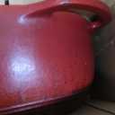 Lodge 7.5 Quart Enameled Cast Iron Dutch Oven with Lid – Dual Handles – Oven Safe up to 500° F or on Stovetop  Use to Marinate, Cook, Bake, Refrigerate and Serve – Island Spice Red