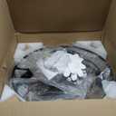 20" Caged Ceiling Fan With Light Low Profile Fabric Farmhouse Bladeless Ceiling fan With Remote Control,Low Profile Modern Enclosed Ceiling Fans with Reversible Motor for Bedroom,Include 4 Bulbs (Brown)