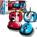 Sharper Image Road Rage RC Speed Bumper Cars, Mini Remote Controlled Ejector Vehicles, 2 Player Head to Head Battle, Crash into Opponents, 2.4 GHz, Red and Blue, Ages 6 and Up