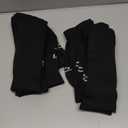 TCK Work & Athletic Crew Socks for Men & Women  Cushioned, Seamless Toe, Moisture Wicking Boot Sock, Supportive Arch (Large, Black 6-pair)