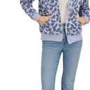 Billabong Women's Full Zip Oversized Sherpa Lined Hoodie Jacket (Blue, XL)