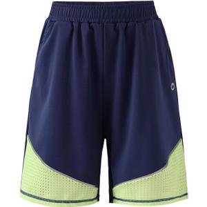 PATPAT Boys Shorts with Pockets, Quick-Dry Breathable Shorts for Running Soccer Basketball, Sports Team Uniform for Kids Teen (Blue)