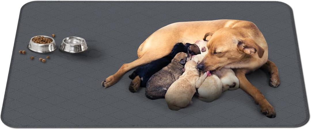 Washable Puppy Dog Pee Pad, 34" X52" Waterproof Whelping Training Pet Mat for Playpen, Crate, Potty, Floor, Bed, Sofa and Trunk, Reusable Pee Pads for Dogs, Cats, Bunny (34x52)