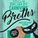 Tiki Cat Born Carnivore Broths, Tuna Recipe, Hydration and Flavor Supplement Cat Food Topper, 1.3 oz. Pouch (Pack of 12) (EXP 09/01/27)