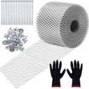 Gutter Guard 5 inchx100 Feet,Leaf Filter Gutter Protection Roll with Installation Screws and Stainless Steel Ties,Leaf Gutter Guards for gutters,Gutter Mesh for Leaves,Twigs,Branches Silver