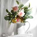 30 Pcs Artificial Eucalyptus Stems, Fake Silver Dollar Eucalyptus Leaves Stems, Faux Greenery Stems for DIY Bouquets, Wedding Centerpieces, Home Decor, and Vase Arrangements (30)