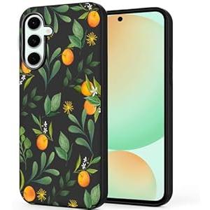 Unov Case Compatible with Galaxy S24 FE 5G with Citrus Flavors Orange Embossed Pattern Design Slim Protective Soft TPU Bumper Back Cover