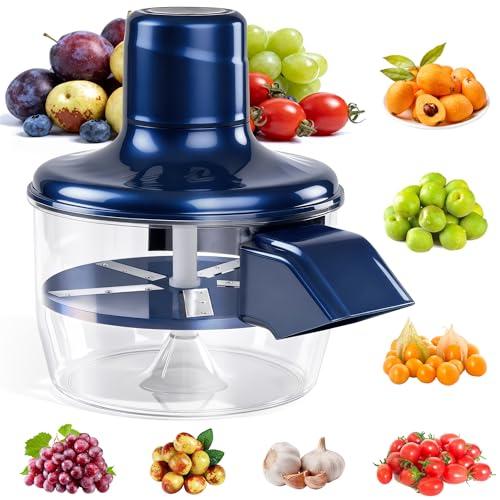 Automatic Grape Peeler Machine, Electric Garlic and Cherry Tomato Peeler, Cordless Fruit Skin Remover for Small Produce, Easy Peeling Kitchen Tool (Blue, 1PC)