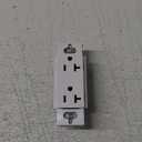Lutron SCR-20-SW Satin Colors 20-Amp Receptacle, Snow