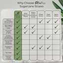 10'' Biodegradable Sugarcane Straws, Extra-Long Straw | 100 Count, 100% Compostable, Plastic-Free, Eco-Friendly Drinking Straw | Sugar Fiber, Party Jumbo Disposable Straws, 10 Inches Tall