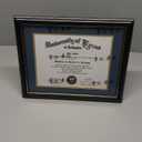 ELSKER&HOME 8.5x11 Certificate Frame - Classic Black Color Frame - Displays Diploma 8.5x11 Inch with Mat - 11x14 Inch Without Mat - For Document/Photo(Double Mat - Matte Black with Gold Rim)