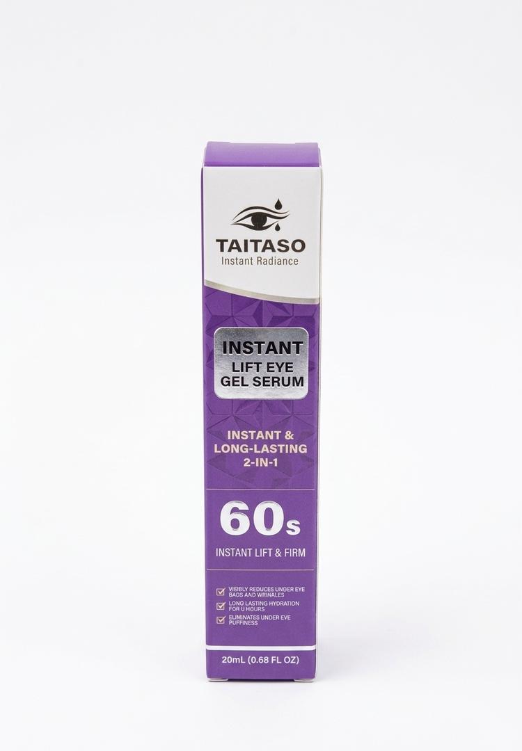 Taitaso Instant Lift Eye Gel Serum Reduces Under-Eye Bags & Wrinkles for Women, Long-Lasting 2-in-1, 60s Instant Lift and Firm, 20ml