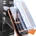 SMARTDEVIL 2 Pack for iPhone 17 Pro Max Screen Protector, 9H Hardness Military Grade Shatterproof, HD Clear Tempered Glass with Auto Dust-Elimination, Bubble Free, Easy Installation, Case Friendly