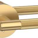 Asidrama 1 Pack Champagne Bronze Privacy Door Handles, Door Lever with Door Knobs Indoor for Bedroom or Bathroom, Heavy Duty Door Handles Interior with Locks for Left Right Sided Doors