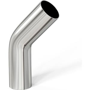 GASHER 1PCS 45 Degree Aluminum Alloy Tube Intercooler Pipe Air Intake Tube 4"OD, Leg Length 4" (100mm)