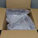 URALFA Lazy Susan Organizers Set of 8, 10"x 9.5"x 4" Corner Cabinet Organizer, Plastic Transparent Kitchen Cabinet Storage Bins with Handle, 4" Deep Container, 1/8 Wedge - Food Safe, BPA Free