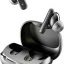 Skullcandy Smokin Buds Wireless Earbuds, Bluetooth Headphones, Noise Isolating Fit, Up to 20 Hours Battery, IPX4 Sweat and Water Resistant, Microphone for iPhone Android - True Black