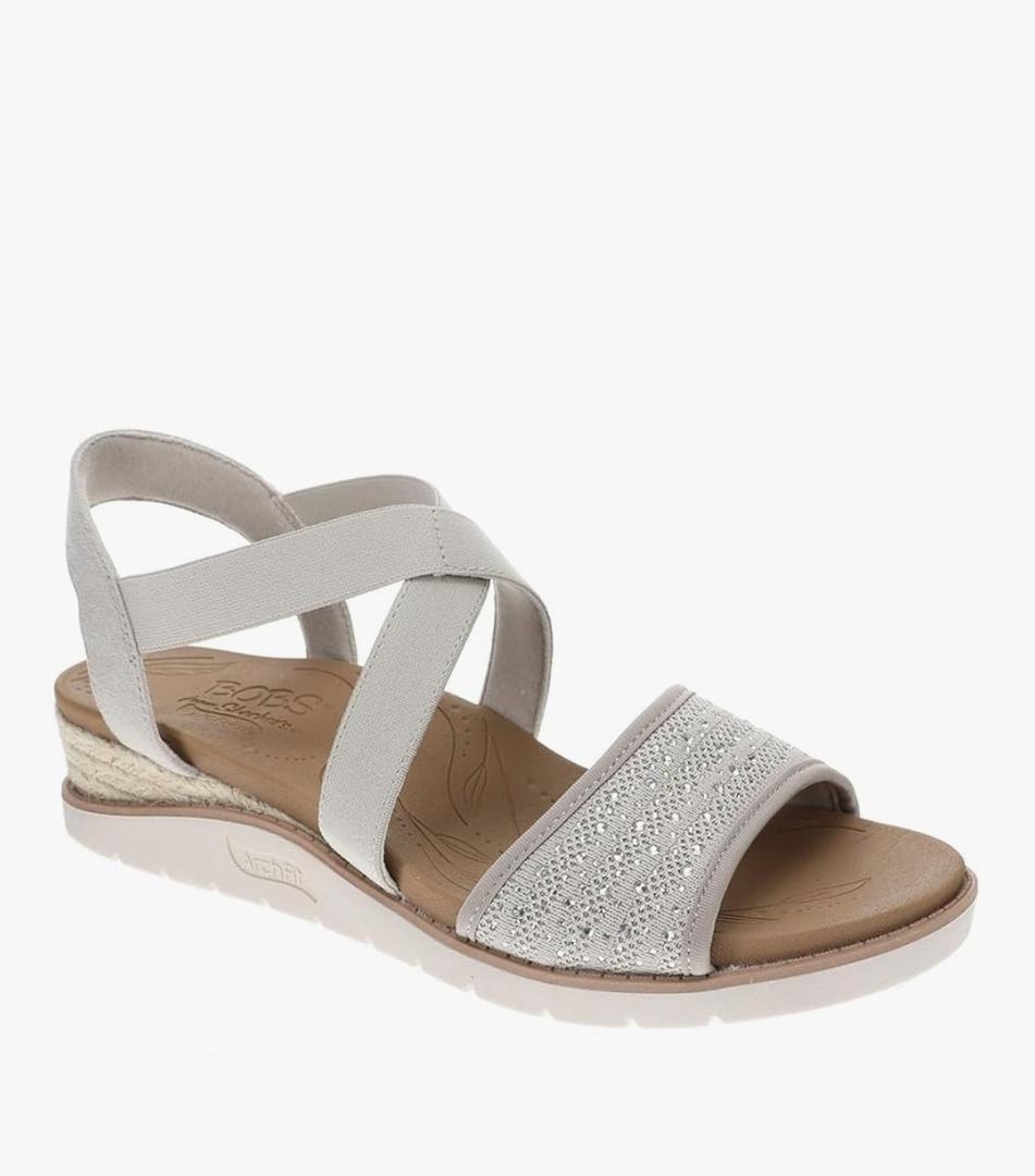 Skechers Women's BOBS Arch Fit Beach Kiss-Beyond Glam Slide Sandals 7