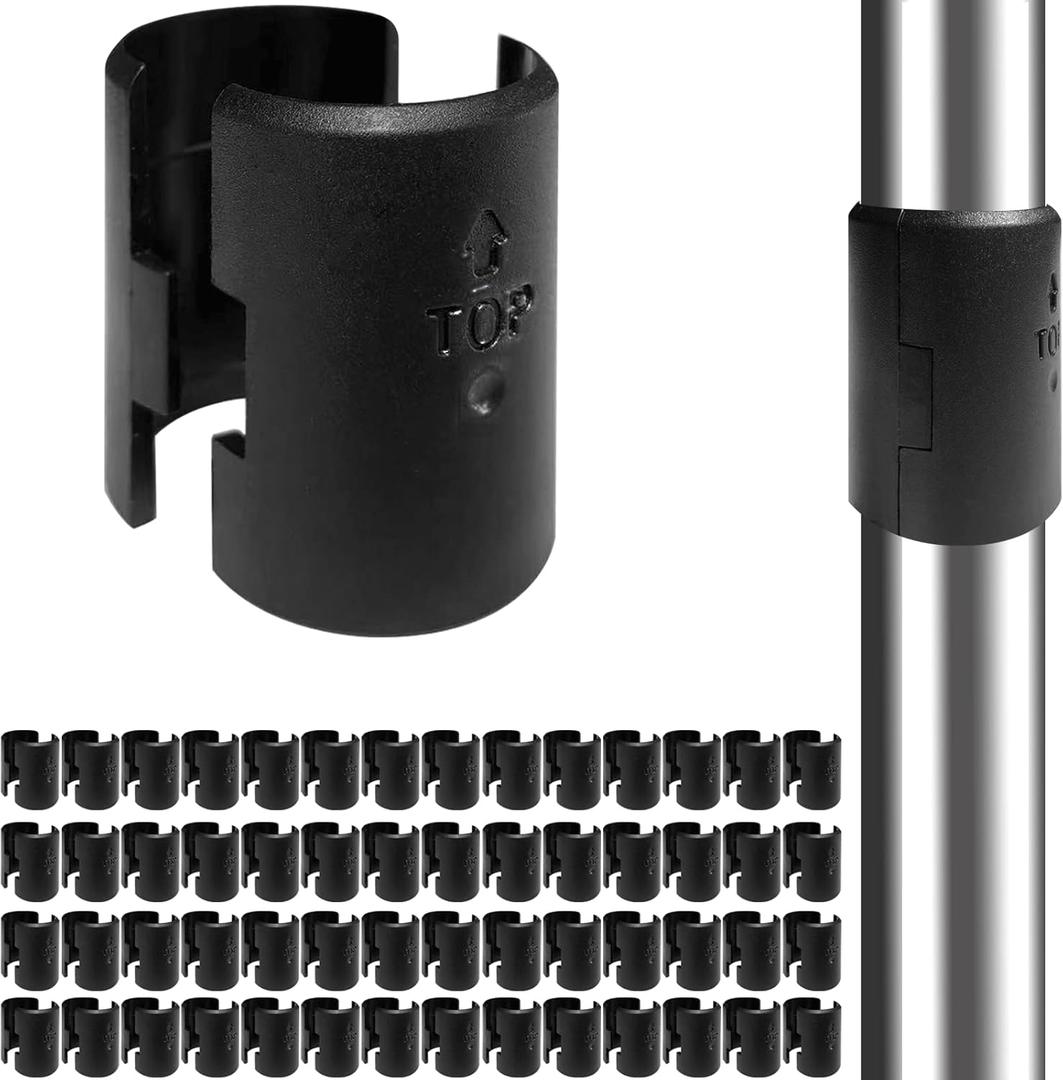 Wire Shelf Clips - 76 Pack Wire Shelf Clips Shelving Sleeves, Wire Shelving Shelf Lock Clips for 1" Post Shelvings Sleeves Replacements for Wire Shelving System