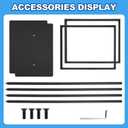 2 Pcs 18" x 24" Twin Pole Bulletin Sign Holder Floor Stand Heavy Duty Floor Standing Poster Display Stand Black Display Poster Holder with Rectangular Base for Outdoor Indoor Store Business