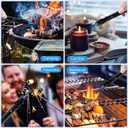 Camping Mini Torch Lighter EDC Windproof Small Lighters with Visual Window Refillable Gas Pocket Tactical Jet Flame for Hiking Survival Kitchen Grill Fireplace Home Candle BBQ, 5" (Without Butane)