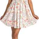 Aopwsrlyi Women Cute Babydoll Mini Dress Sleeveless Backless Ruffle Strap Flowy A Line Short Summer Sundress (White, M)