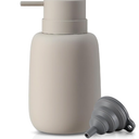 Ceramic Hand Soap Dispenser for Bathroom,16OZ Matte Dish Soap Dispenser for Kitchen Sink,Refillable Liquid Lotion Dispenser with Easy-to-Press Pump Rubber Paint (Grey)