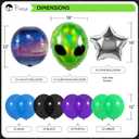 Pirese Alien Party Decorations, Alien Birthday Decorations, UFO Party Decorations | Space Birthday Decorations | Space Themed Party Decorations | Alien Birthday Banner | Alien Party Supplies | Area 51