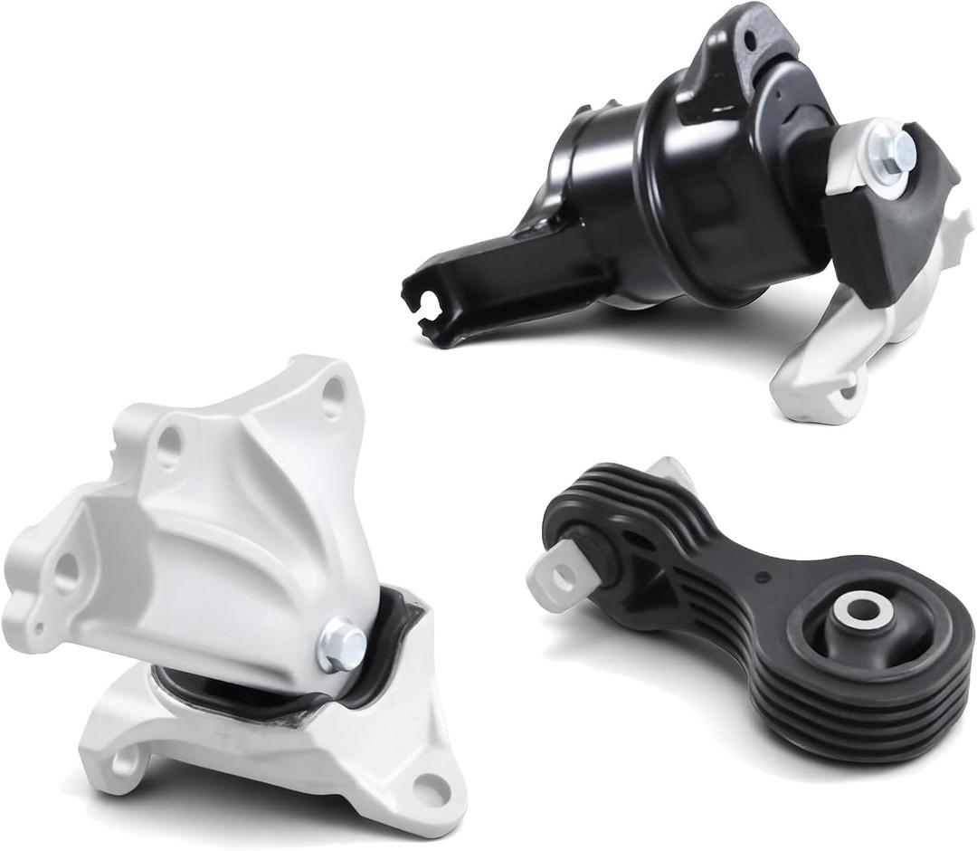 Front Engine Motor and Trans Mount Set Compatible with Civic 1.8L Auto Trans 2012 2013 50850TR6A81 50890TR0A81 50820TR0A81 A65048 A65021 A65087 (3 Pcs Set) Automatic Transmission Mounts Kit