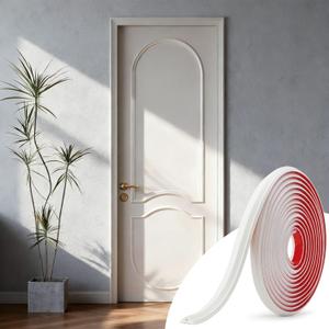 20FT Peel and Stick Wall Molding Trim Flexible Self Adhesive Crown Molding, Decorative Wall Trim for Mirror Door Cabinet Frame Border, Easy Install Home DIY, White