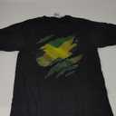 Proud Jamaican Apparel for Men Women Ripped Jamaica Flag T-Shirt S