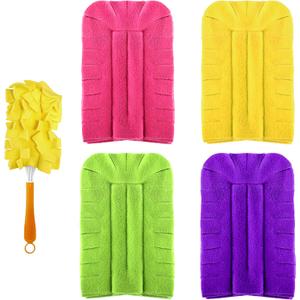 Reusable Duster Refill Compitable with Swiffer Duster - Washable Heavy Duty Dusters Refills 360 for Swiffer Duster Handle & Super Extender Handle, 4 Pack