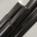 KAMANINA 1 Inch Double Curtain Rod for Windows 72 to 144 Inches (6-12 Feet), Black Heavy Duty Drapery Rod, Adjustable Double Rods with End Caps